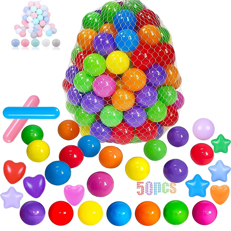 Zachte gekleurde plastic ballen voor ballenbak BPA-vrije kleurrijke plastic ballen Ocean Ball Babybox Tent Zwembadballen voor kinderspellen