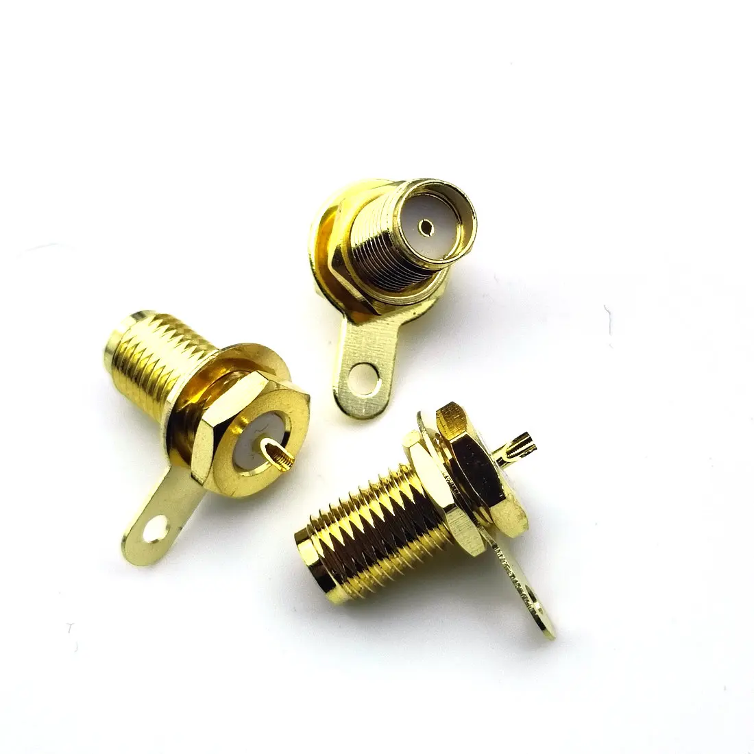 porca de anteparo de latao femea sma conector ptfe montagem do painel de solda rf coaxial 50ohm 01