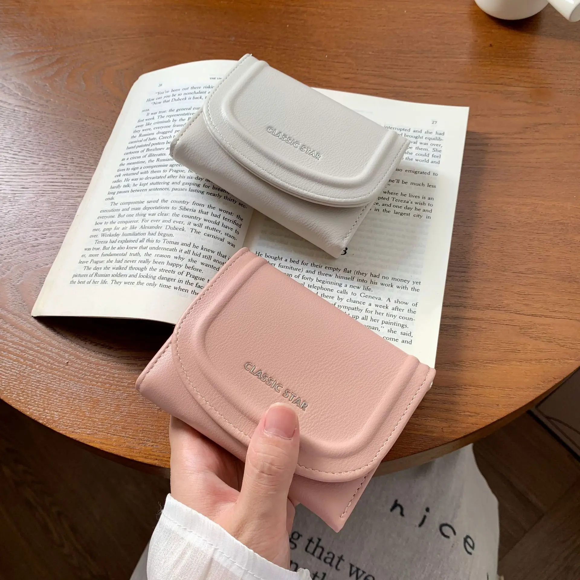Three-fold women's wallet, multi-functional, large-capacity, thin and small change storage wallet, student kawaii