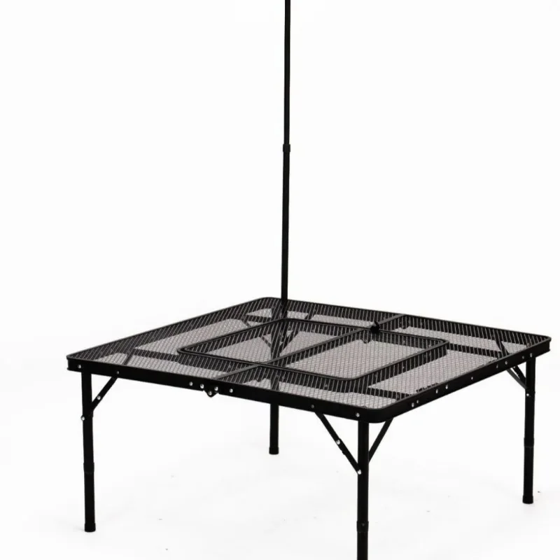 

Outdoor stove making tea, camping folding stove table, barbecue folding portable