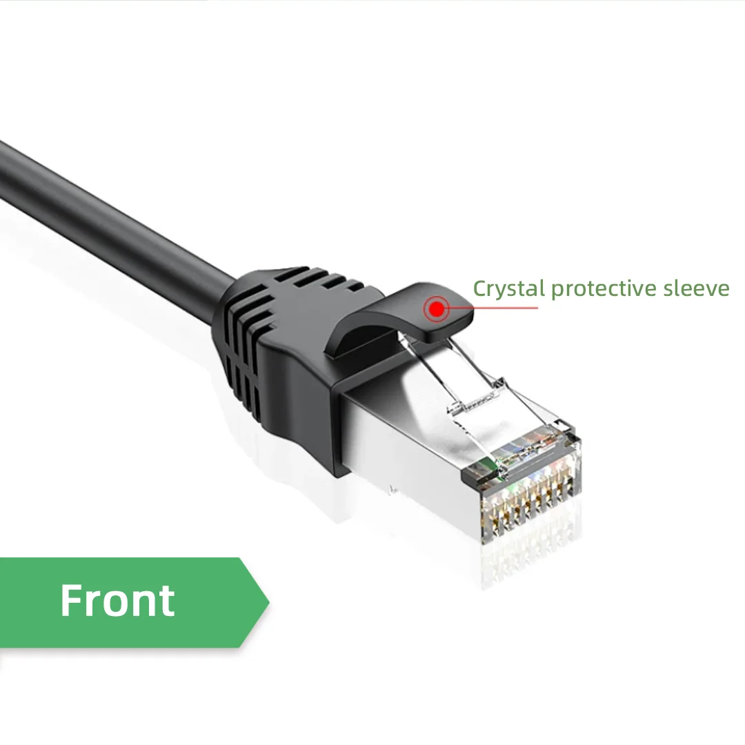 Pure Copper RJ45 Male To Female Extension Cable Panel Mount With Screw Holes Fix Bracket LAN Network Ethernet Extension Cord
