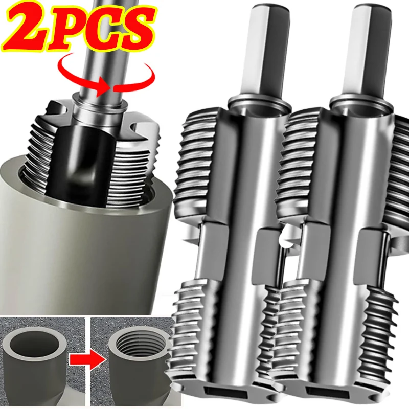 

Upgrade 4/6-point Water Pipe Inner Hole Opener, Outer Hole Opener, Electric Drill Hexagonal Universal Water Pipe Tapping Tools
