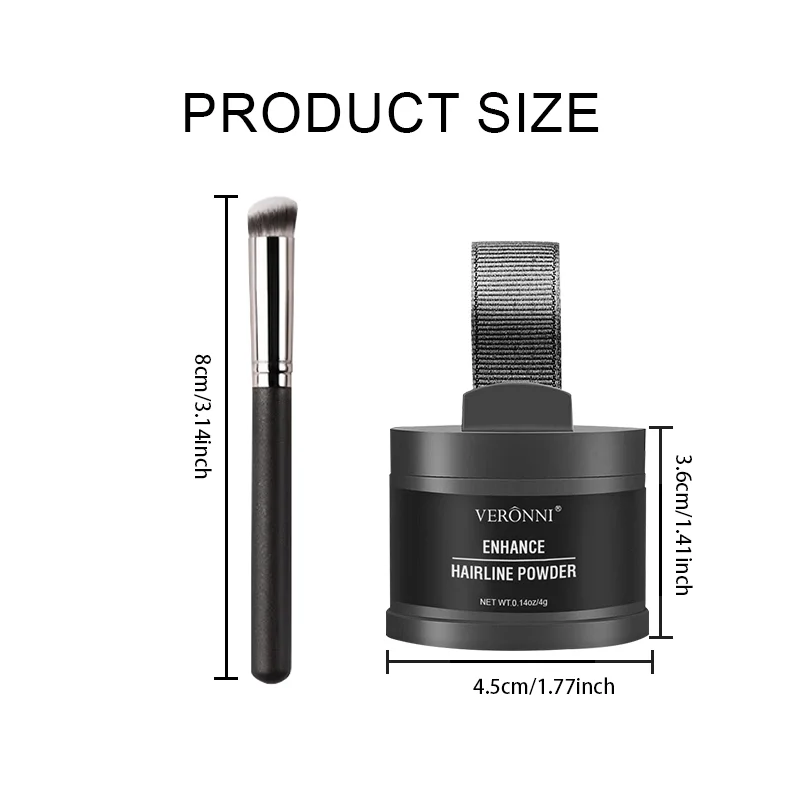 VERONNI Hairline Line Shadow Contouring Powder-Haarreparatur- und Schattenfüllpulver Stirn-Haaransatz-Ersatz-Make-up – Detail 9