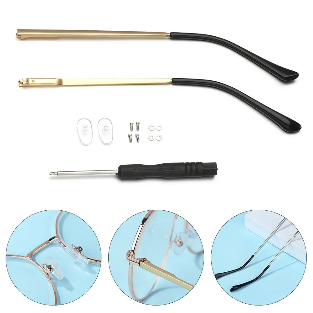 1Pair Glasses Metal Replacement Leg Eyeglasses Temple Arm Sunglasses Replacement Leg Repair Eyewear Accessories