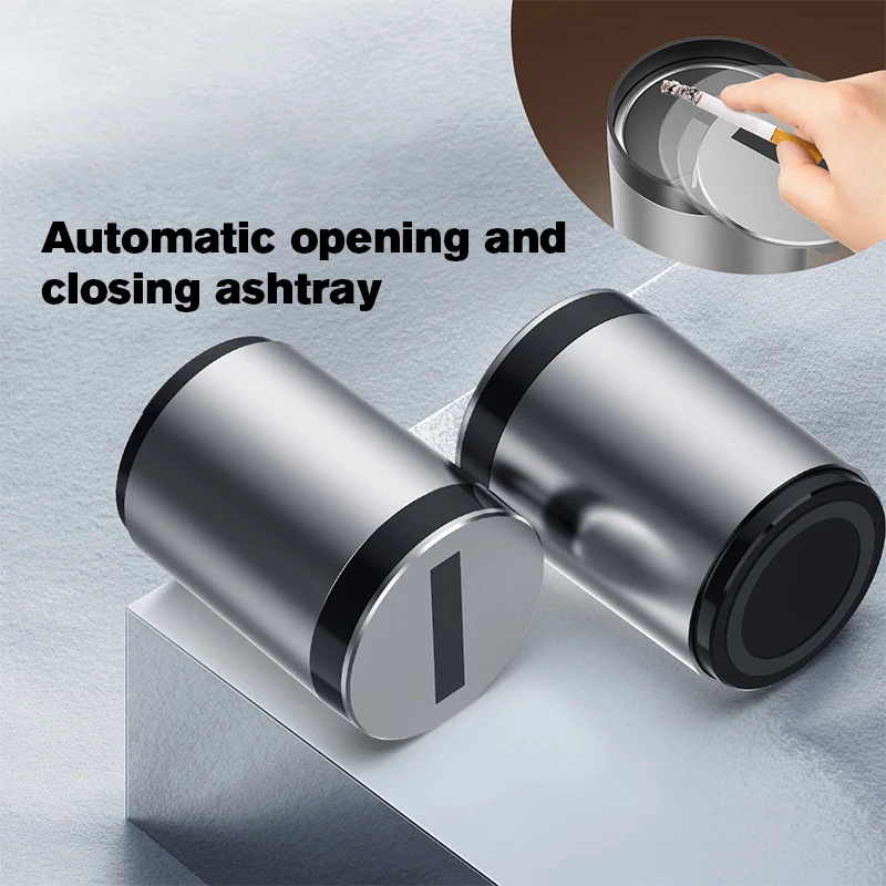 Automatic opening and closing ashtray Auto accessories Intelligent creativity Infrared induction Car desktop Lock smoke imitatio