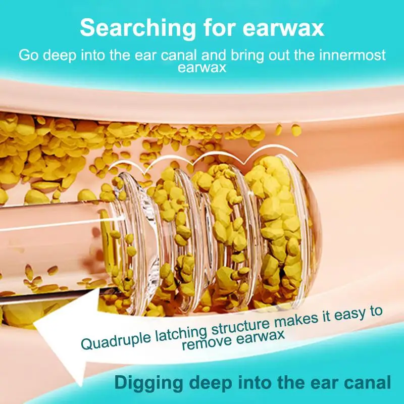 24Pcs Ear Wax Remover Sticky Ear Pick Double-headed Adhesive Earpick Ear Cleaner
