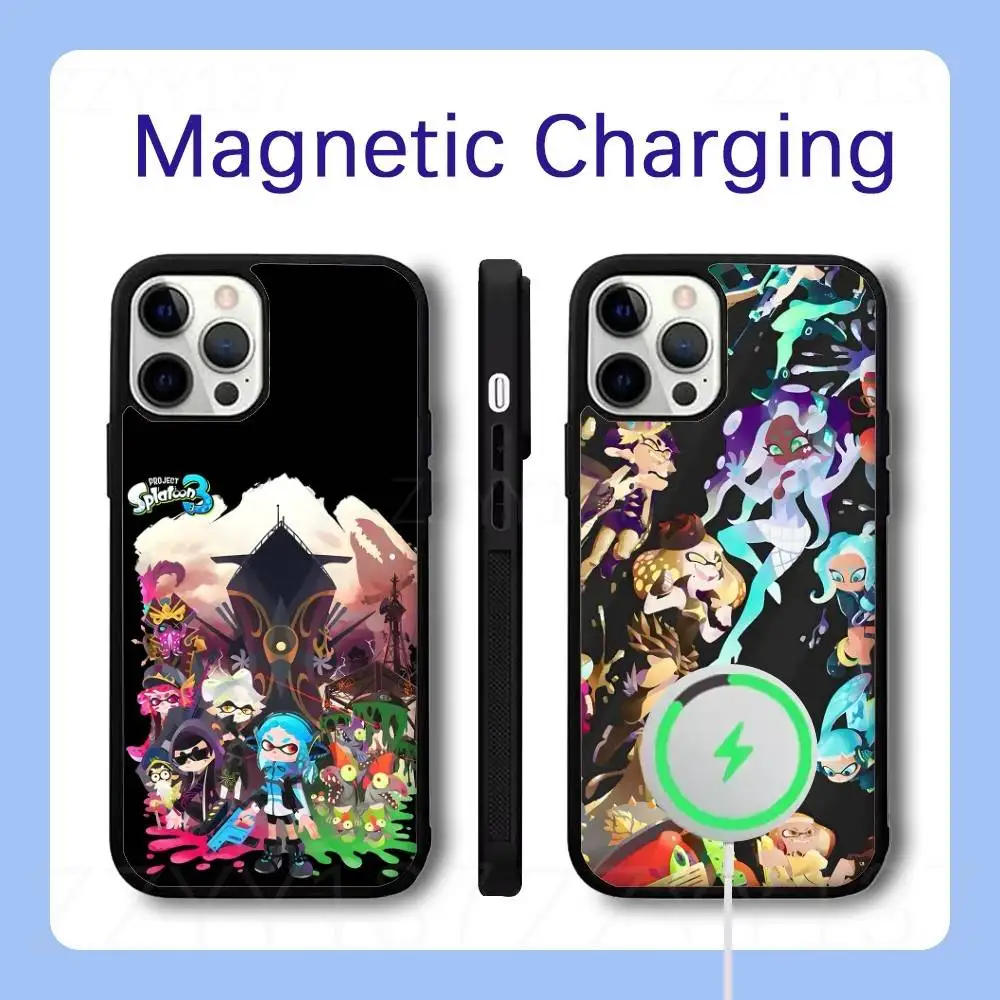 

S-SplatoonS Squid Game Phone Case For iPhone 17,16,15,14,13,12,11,Pro,Max,Plus,Air,Mini,SE Magsafe Magnetic Wireless Charging