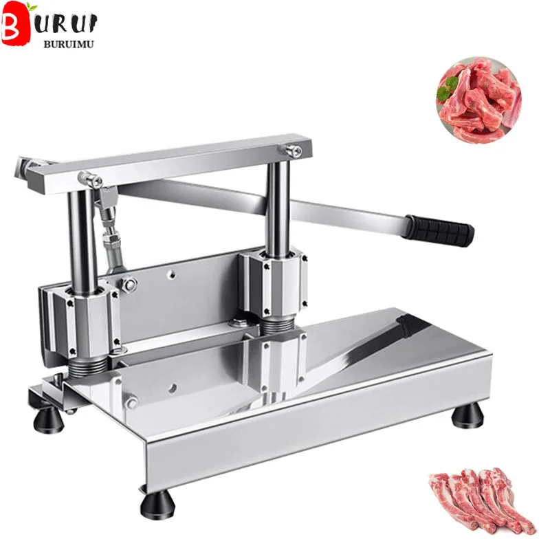 Commercial Fresh Frozen Meat Cutter Machine Stainless Steel Manual Bone Cutting Machine