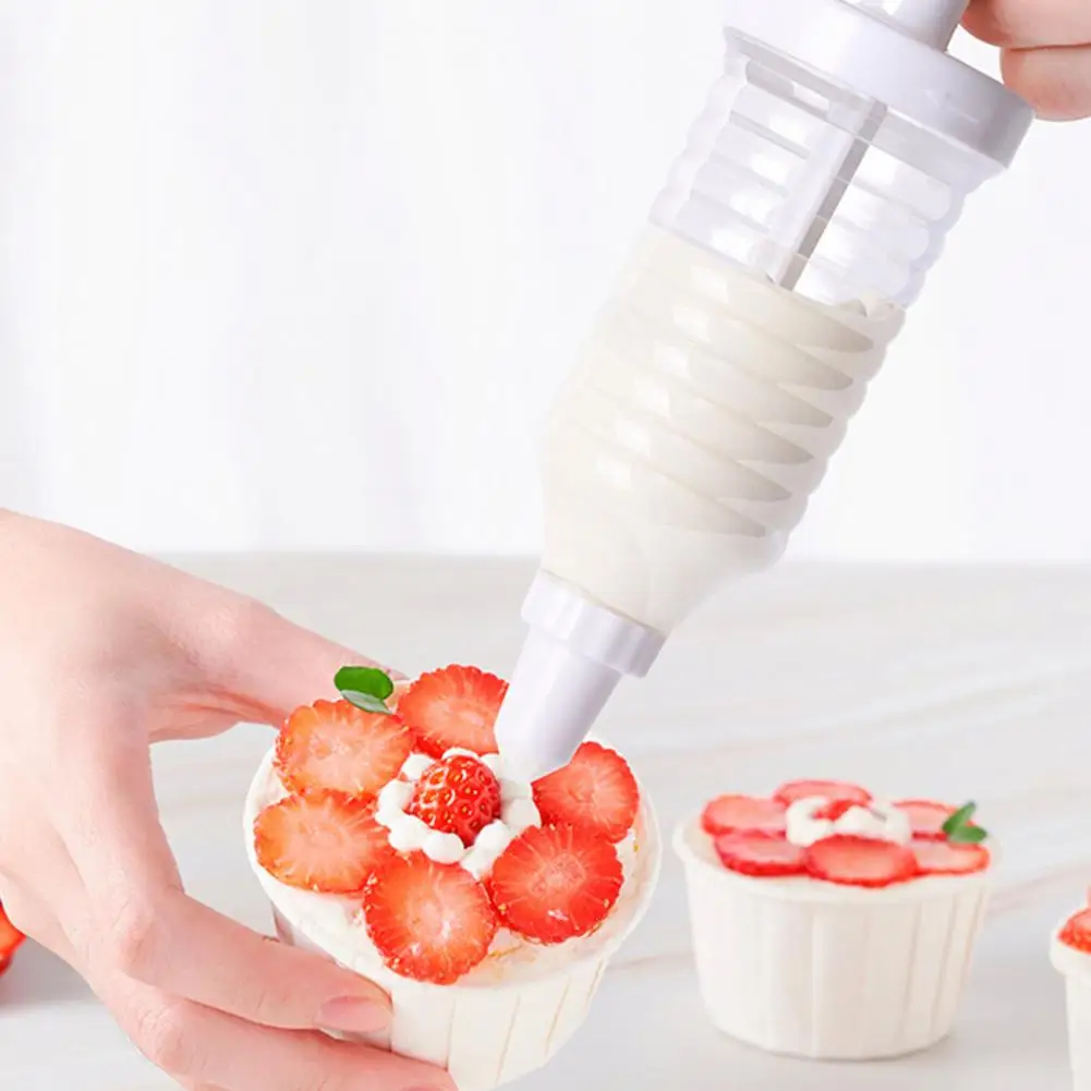 Dessert Decorating Injector Puff Making Injector Cake Decorating Tool Kit with 8 Piping Tips Dessert for Cupcakes for Icing