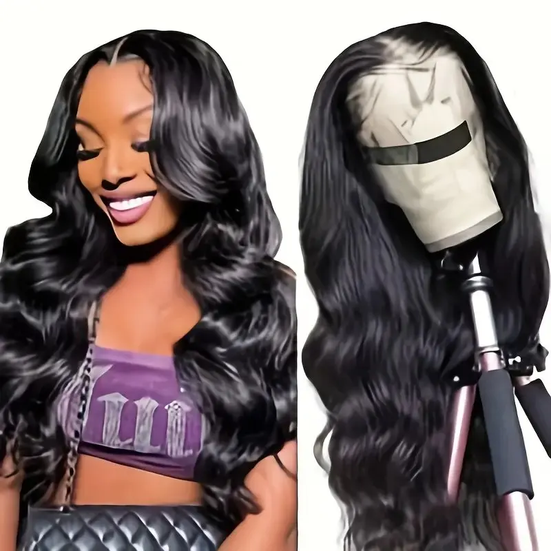 Rosabeauty 250% Density 13x6 HD Human Hair Wig Lace Front Water Wave Wigs 13x4 Transparent Body Wave Glueless Prepluck 40 Inches