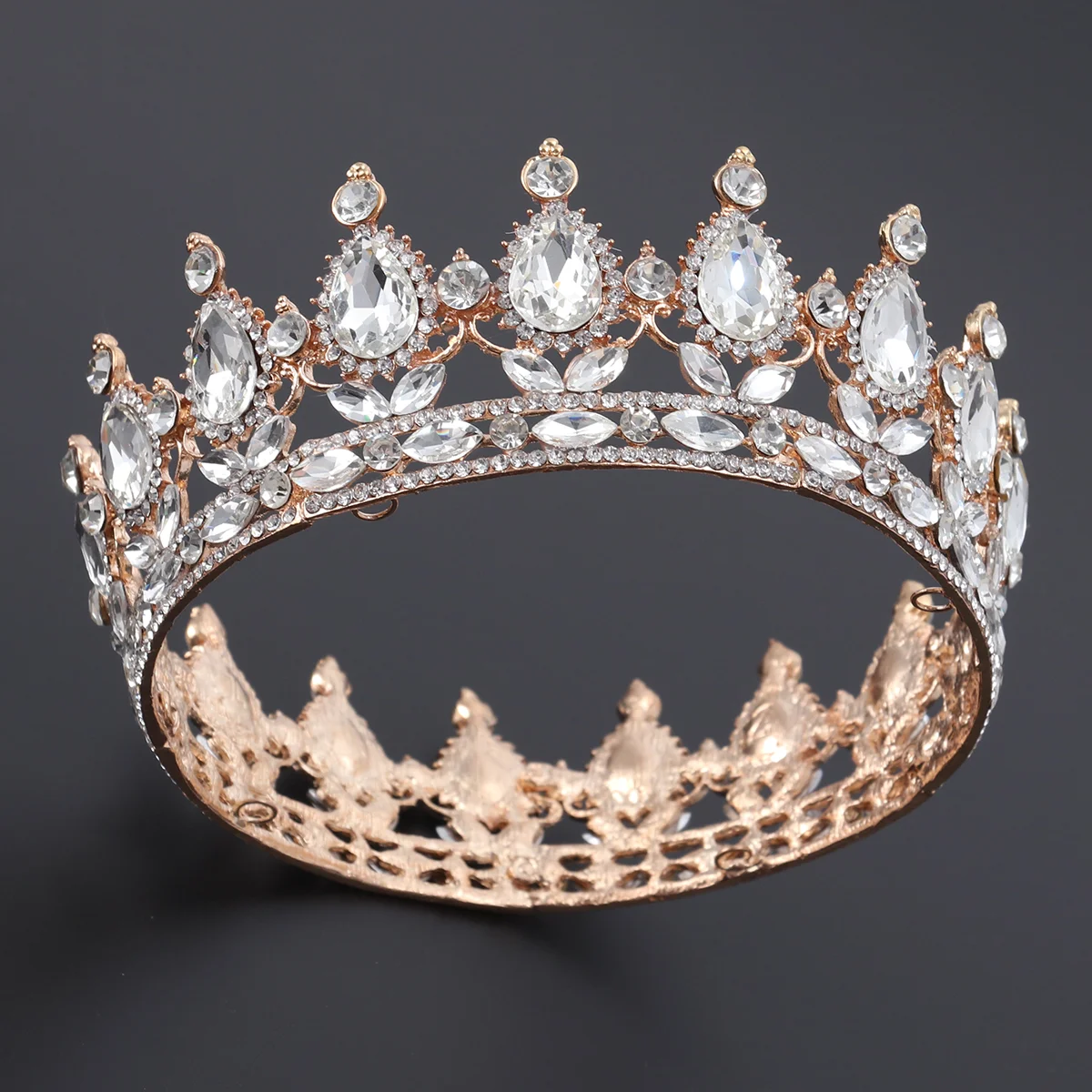 

Bridal Hair Accessories Tiara Crown for Women and Tiaras Baroque Wedding White Miss