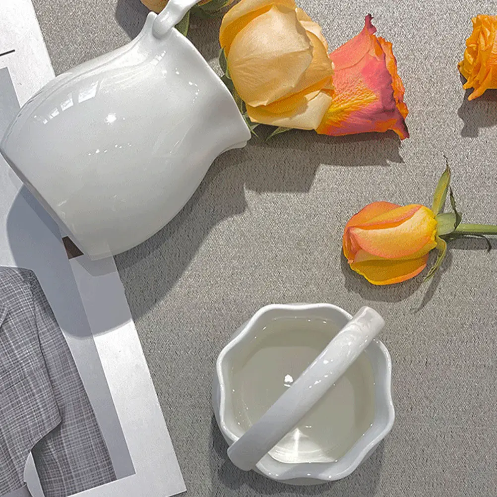 1Pcs Ceramic Flower Basket Decorative Storage Holder for Home Garden Table Desktop Decoration Stylish European Style Delicate
