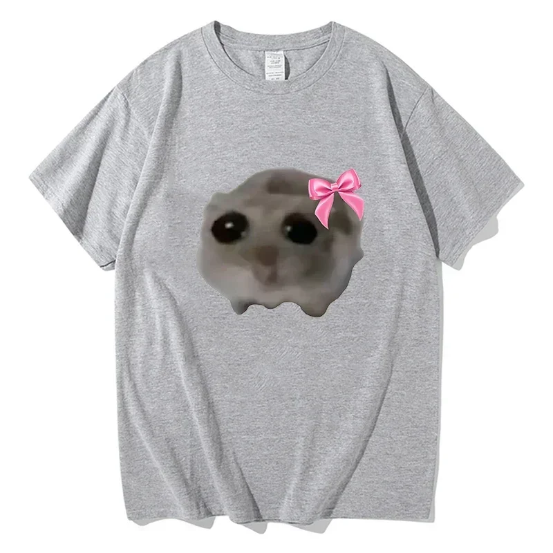 Sad Hamster T-Shirt Men O Neck Pure Cotton T Shirt Pure Cotton Unisex Fashion Short Sleeve Tees Clothes Harajuku Streetwear Tops