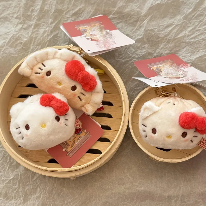 

New Sanrio Breakfast Series Limited Plush Toy Keychain Pan-fried Baozi Hello Kitty Dumpling Backpack Charm Hot Fashion Gifts