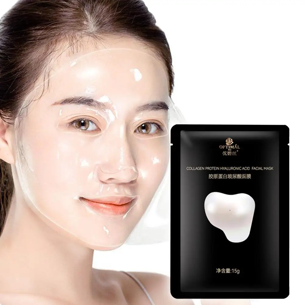 

1pcs Collagen Face Mask Deep Moisturizing Collagen Protein Hydrogel Soft Mask For Women Skin Care Products H6K5