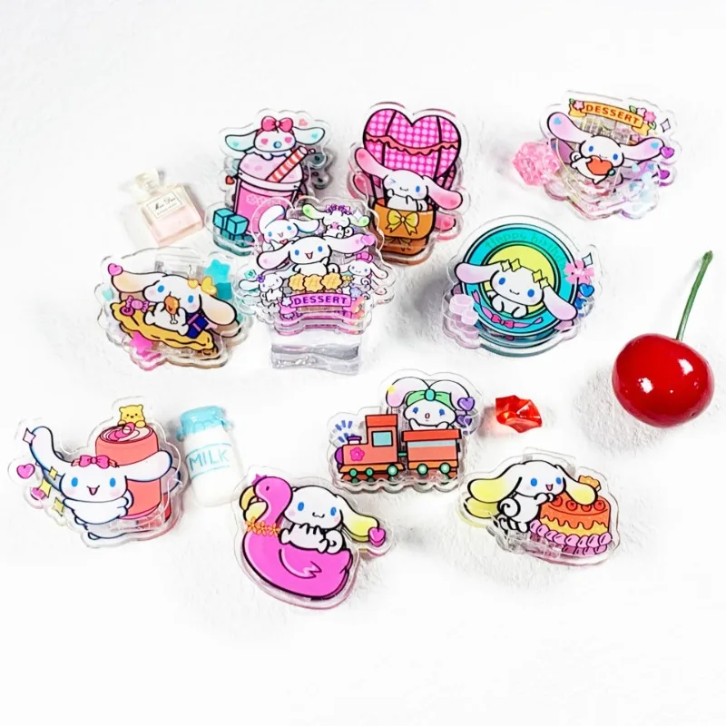 

Kawaii Hello Kitty Storage Clip Acrylic Cute Cartoon Student Stationery Long Tail Clip Document Supplies Gift Wholesale