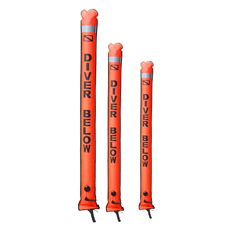 

Marker Buoy Scuba Inflatable Scuba Signal Tube High Visibility Scuba Signal Flag Tube With Reflective Strip Scuba Diving Float