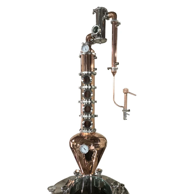 Column Stainless Steel Flute Still Distillation Column Vodka Whiskey Gin Making