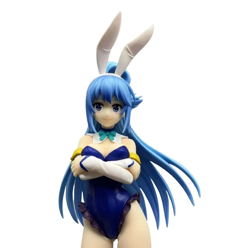 

Anime Figure Aqua Bunny Girl Pvc Collectible Model From Konosuba God Blessing World Desktop Decoration For Adult Collectors