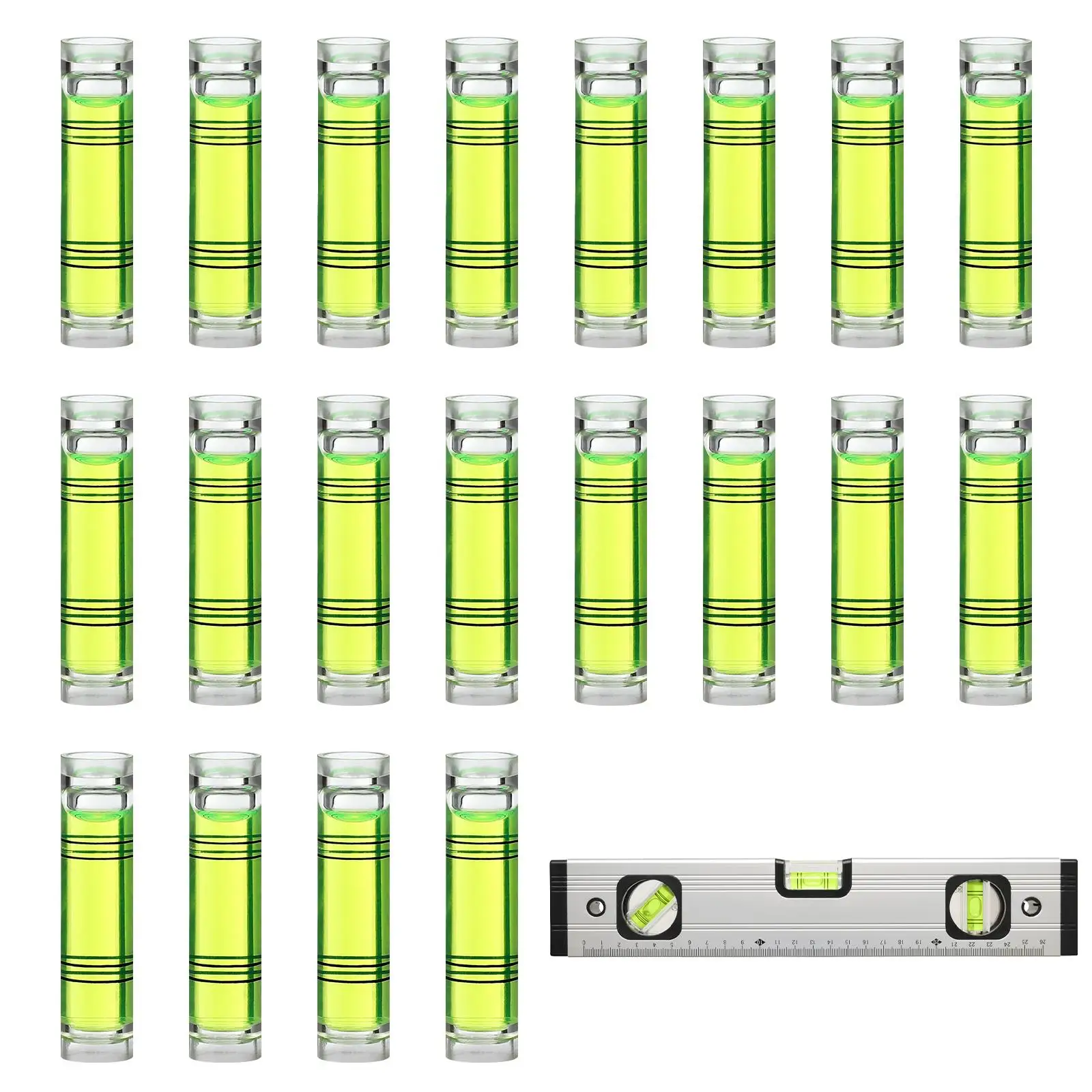 Instruments de mesure règle à bulle horizontale, outil de niveau, petites règles de nivellement, 50 pièces