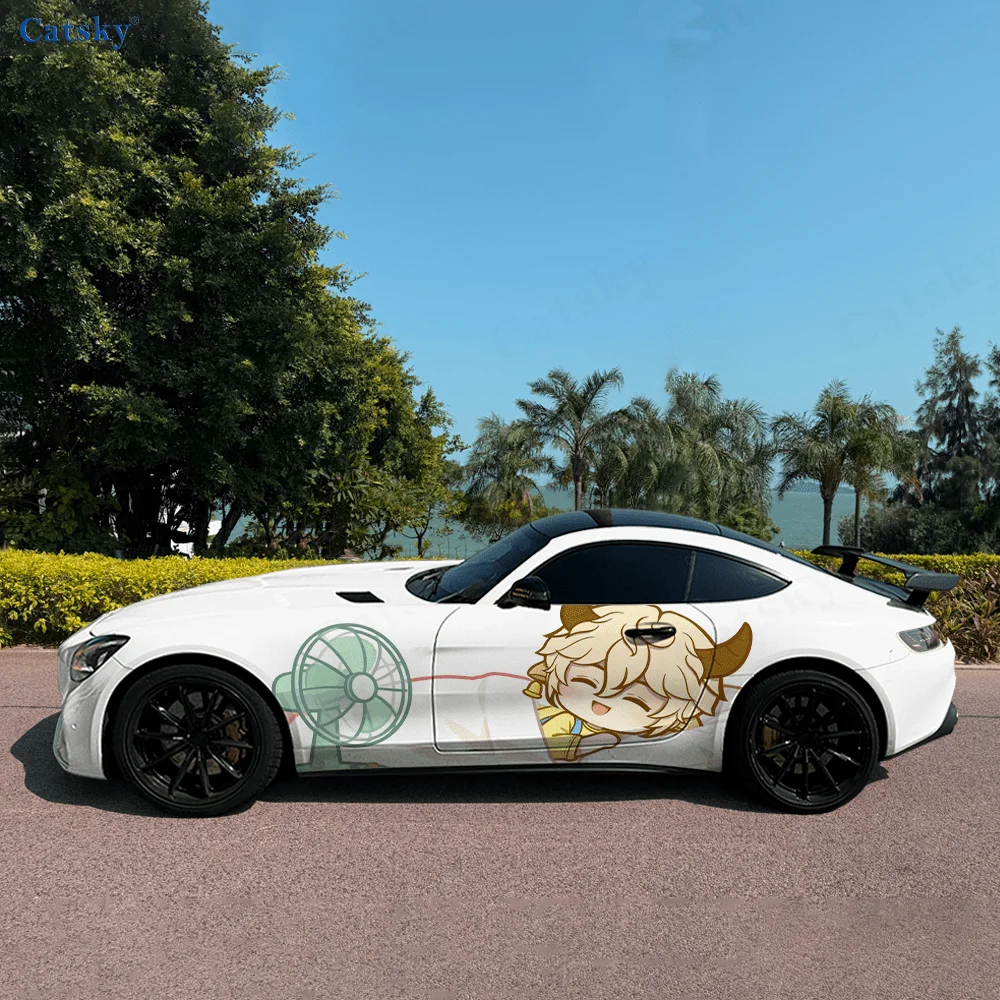 

Xiaoniu and his friends high-quality creative pattern stickers for car body, door side, two fashionable stickers, two decoration