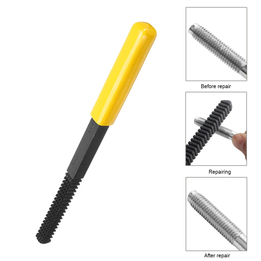 Metric Pipe Bolt Screw Thread Restore File Rider Mechanics Bike Repair Hand Tool for Everyday Riders/Mechanics