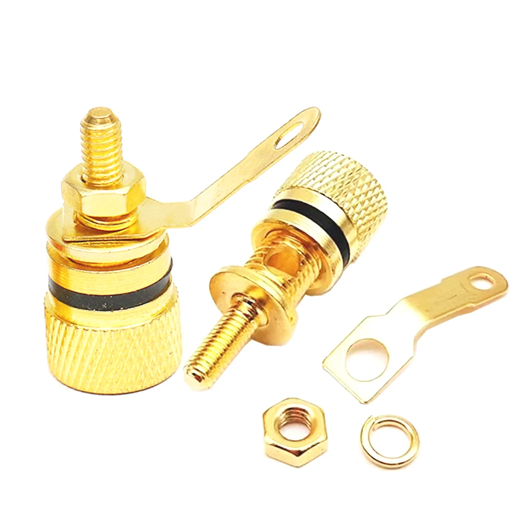 Gold Plated 4mm Banana Connector 4MM Banana Female Jack Binding Post Socket Audio Horn Power Loudspeaker Amplifier Jack Terminal