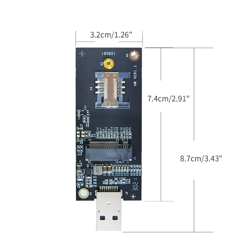 USB Adapter DW5821E M2-NGFF DW5811e DW5816E EM7455 L860-GL USB3.0 Expansion Card for 3G/ 5G LTE Module