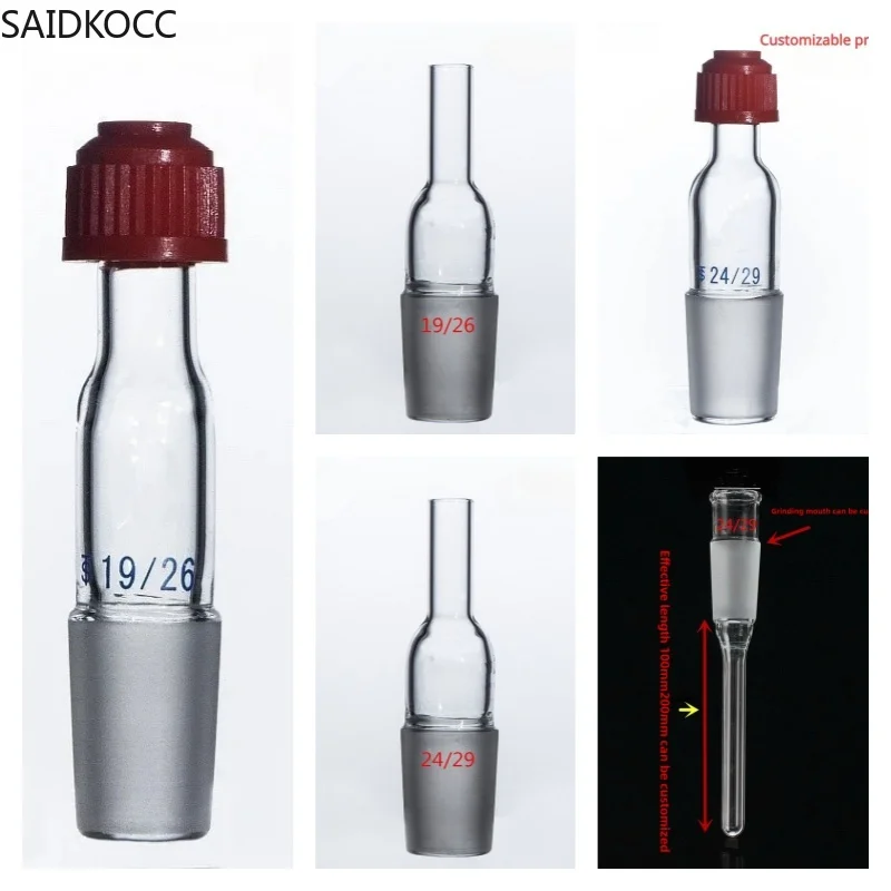 SAIDKOCC 19/26, 24/29, Laboratory Utensils for Thermowells10cm Customizable Processing 14 #, 19 #, 24 # Mixing sleeve