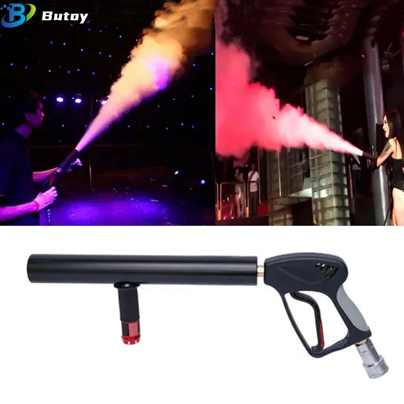 Handheld CO2 Gun DJ CO2 Jet Machine CO2 Air Column Machine+Hose Party CO2 Cannon NO Ice Seum for Nightclub Concert Party Wedding