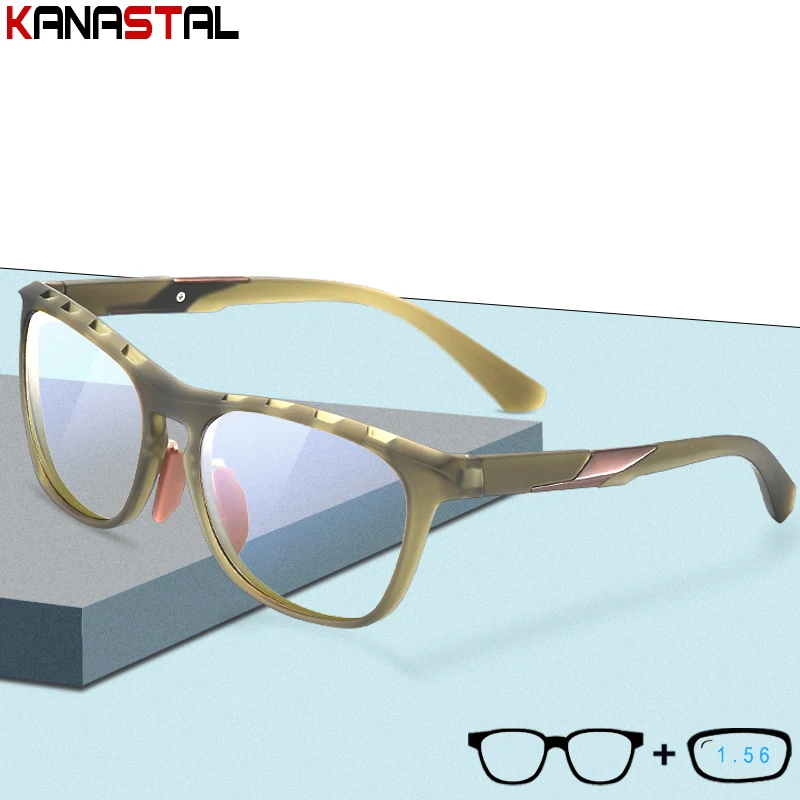 

Men Women CR39 Reading Air Hole Glasses Prescription Optics Myopia Presbyopic Eyewear Blue Light Blocking TR90 Eyeglasses Frame