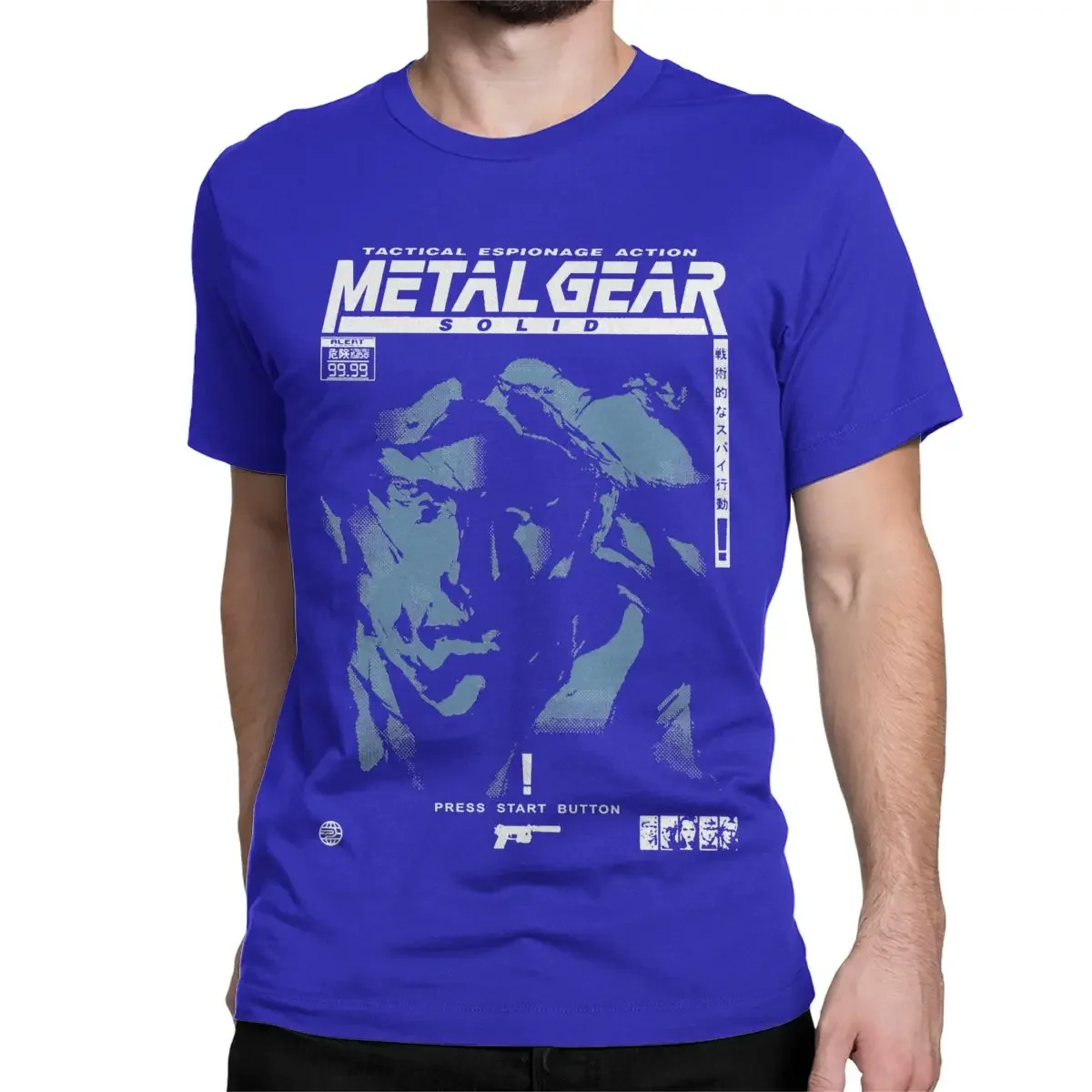 Men Women Metal Gear Casual 100% Cotton Tees O Neck Short Sleeve T Shirts  MGS1 Solid Snake Game T-Shirt  Plus Size Clothing