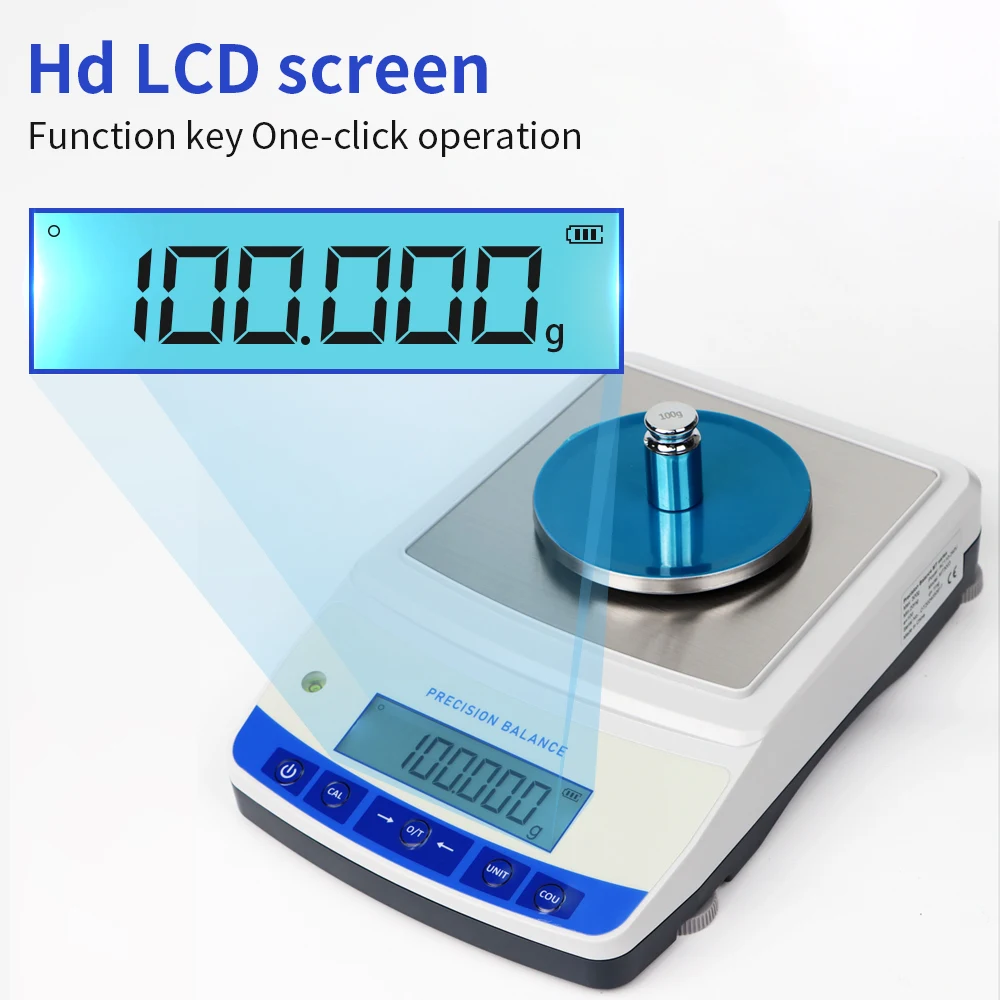 500G 0.001G Lab Analytical Balance Scale High Precision Electronic Balance EU Plug Kitchen Jewelry Luggage Weighing Scales