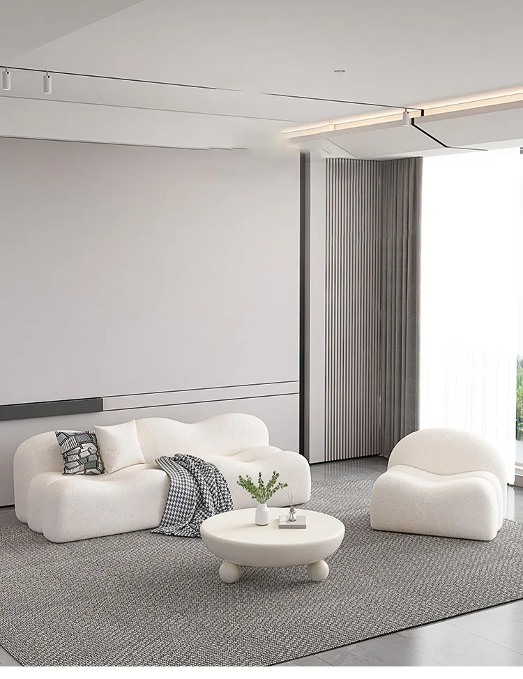 

&c Nordic Creative Wedding Dress Shop Hotel Beauty Salon Reception Rest Area Wave Fabric Sofa