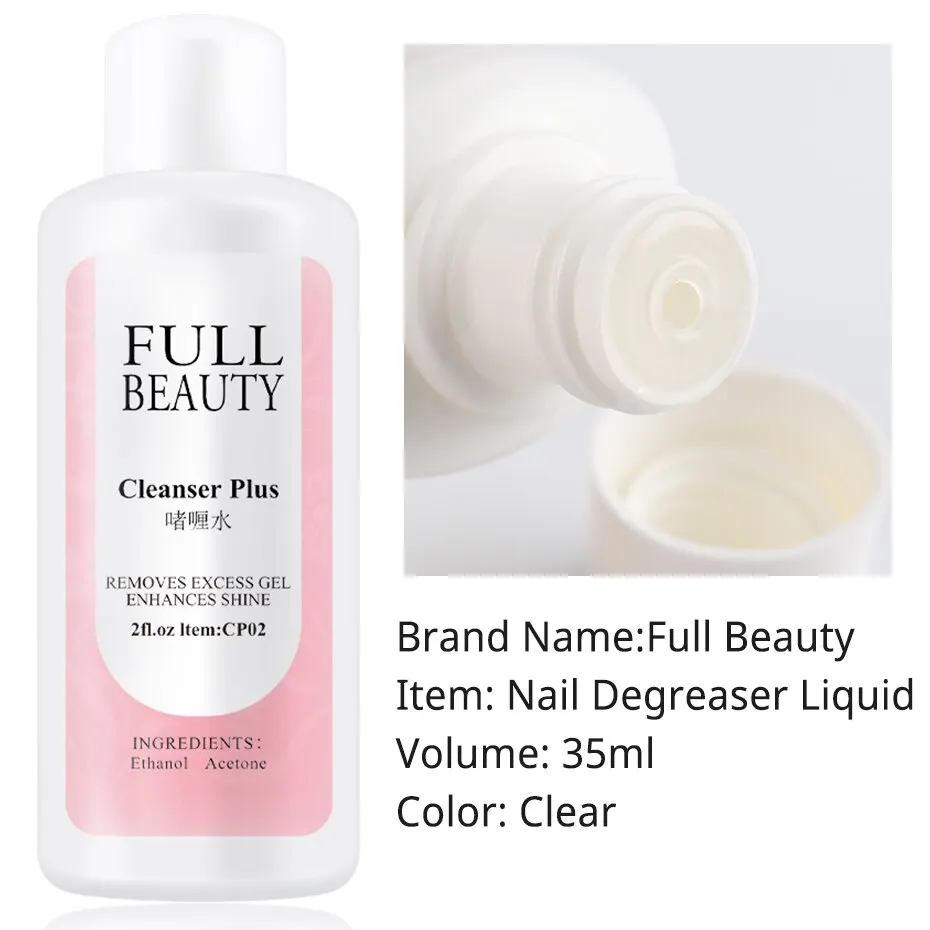 35ml Nail Liquide Glissement Solution pour Poly Ongle Extension Gel Rapide UV Constructeur Gel Acrylique Dégraissant Nettoyant