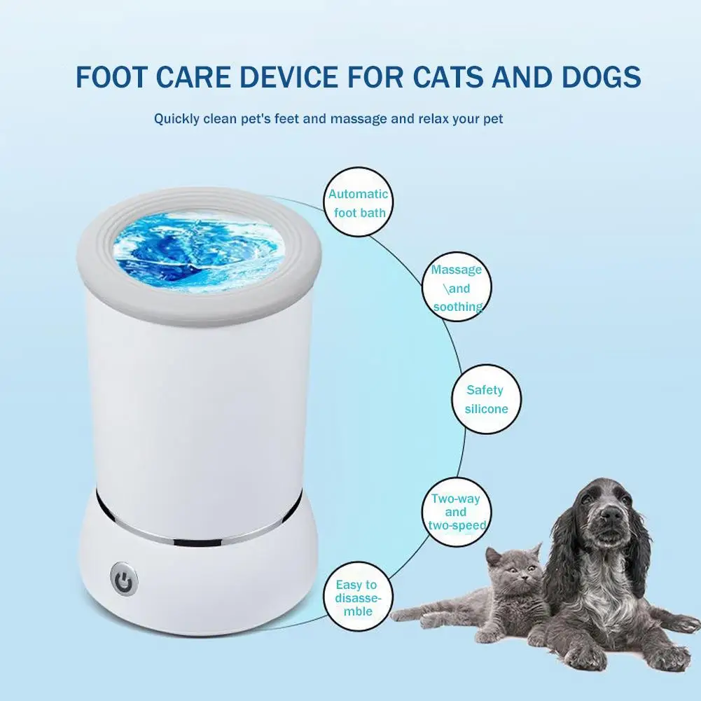 Pet Foot Wash Cup Automatic Soft Silicone Cleaning Cup Instrument Portable Pet Cat And Dog Bath Cleaning Supplies