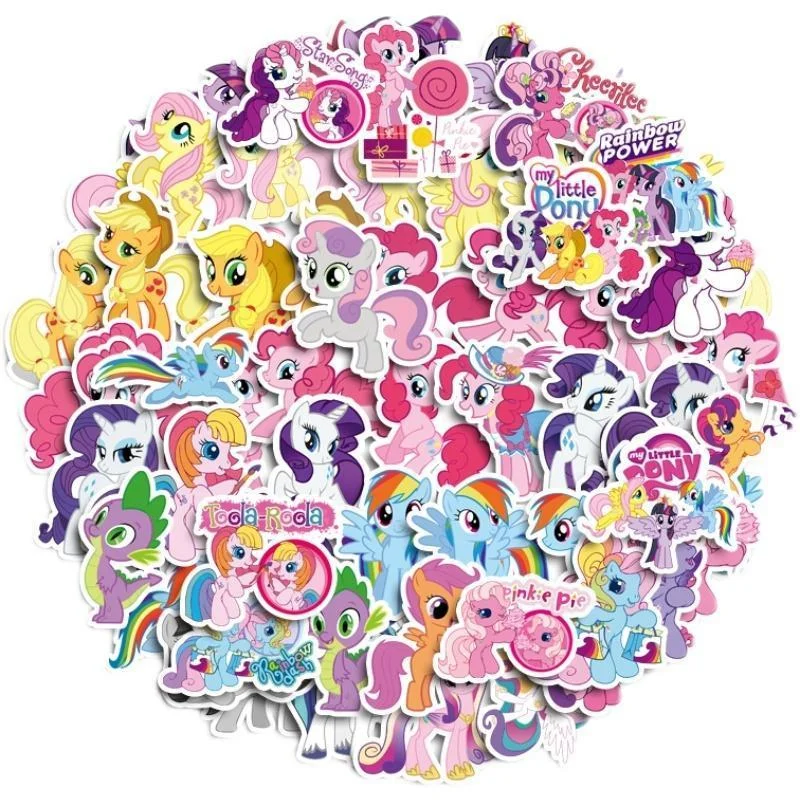 My Little Pony cute cartoon graffiti stickers notebook stickers water cup waterproof stickers scooter toy handbook stickers gift