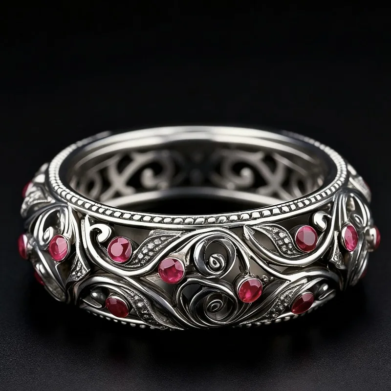 2026 New Environmentally Friendly Alloy Ring, Palace Luxury Pink Zircon Retro Engraved Holiday Gift Jewelry for Women