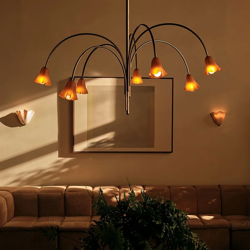 

Nordic Style Dining Room Chandelier Middle-Sized Pendant Lustre Lamps for Indoor Lighting Home Decor Ceiling Light Fixture