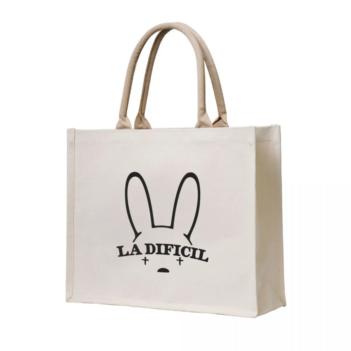 

La Dificil Tote Bag Canvas shopper bag woman custom bags Portable shopping bag