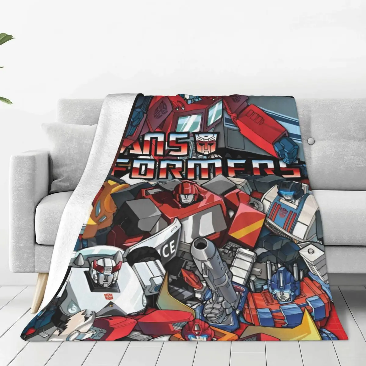 محولات الكرتون أوتوبوت بطانيات الفانيلا ، بطانيات رمي فيلم أنيمي ، لحاف رقيق قطيفة ، سيارة روبوت ، خفيفة الوزن ، المنزل ، 125x100cm