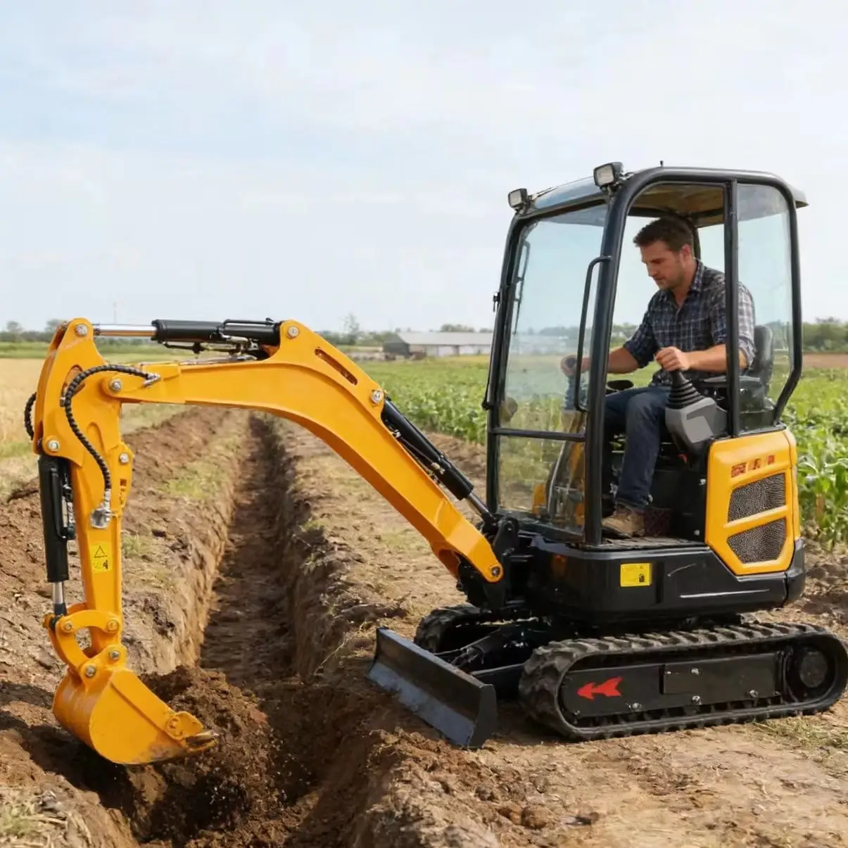 

Factory Wholesale Price CE Certified Mini Excavator | Customized 1.8T Compact Hydraulic Digger for Farm Gardening Work