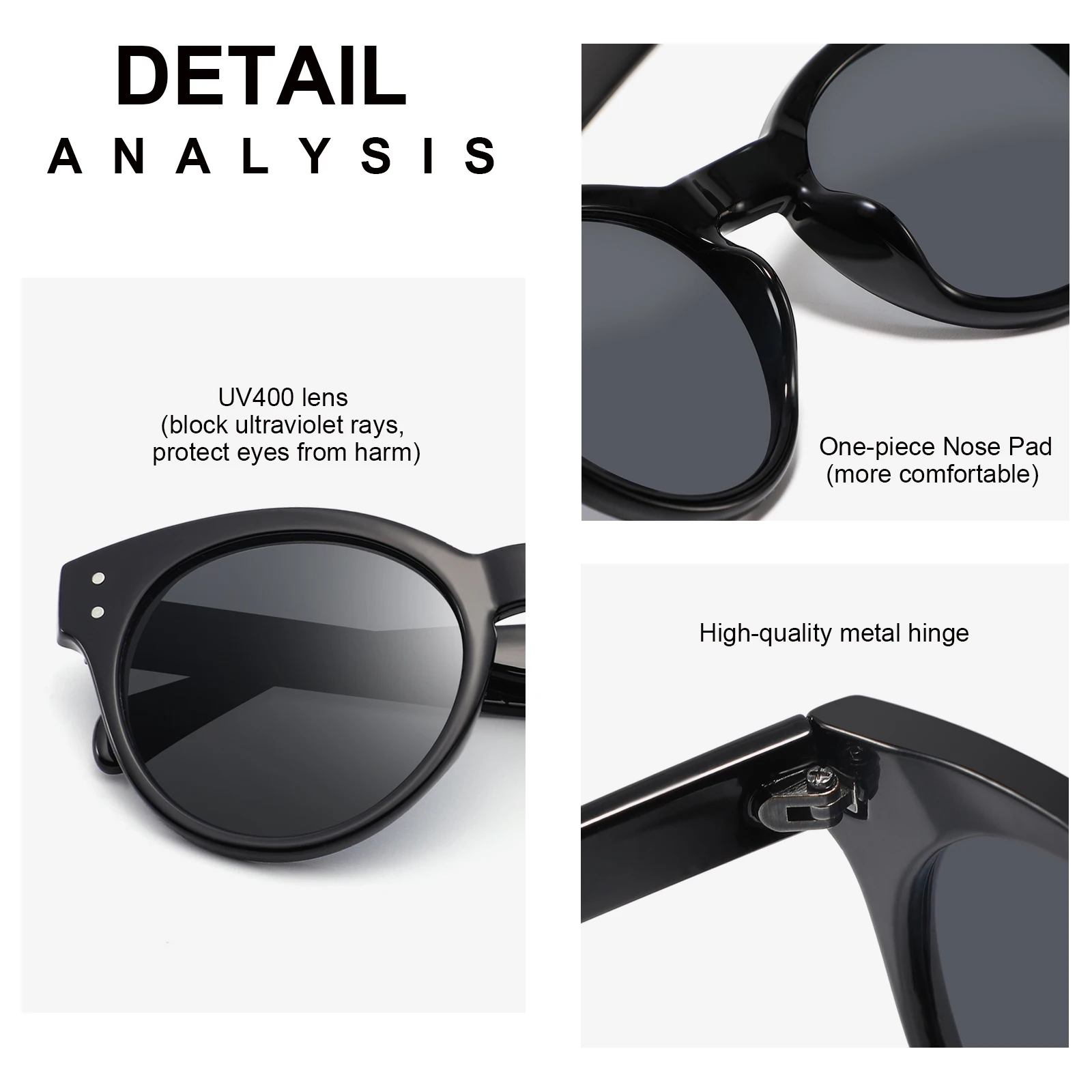 جديد البلاستيك الرجعية الرجال النظارات الشمسية القيادة إطار دائري النظارات الشمسية الكلاسيكية الحد الأدنى UV400 المرأة نظارات السفر في الهواء الطلق الرجال #6