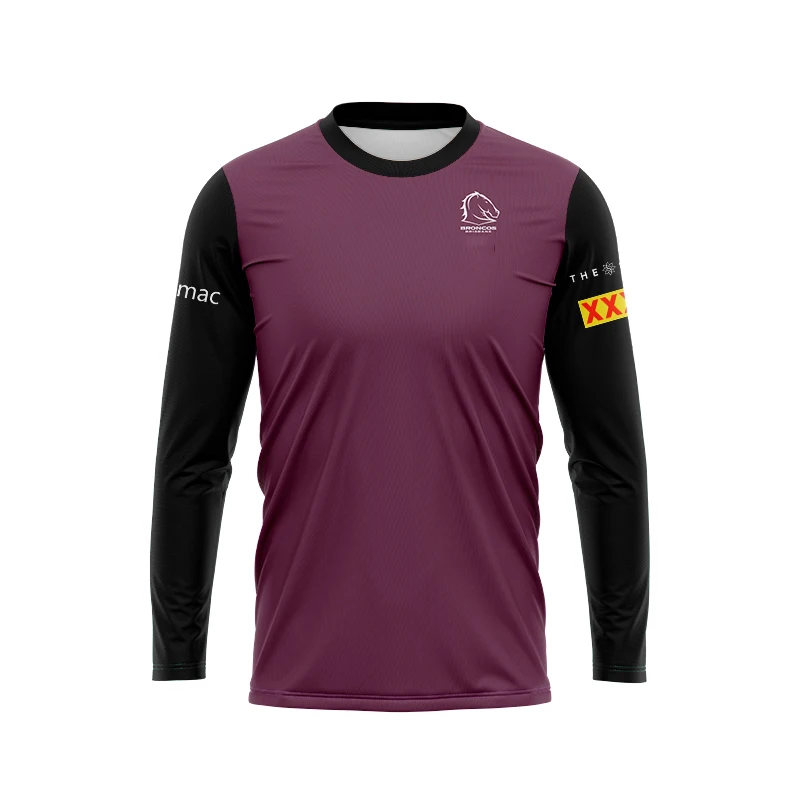 Brisbane Broncos Heren Rugby Sweatshirt/Legioenstijl, Nieuwe, Hoge Kwaliteit Lange Mouwen, S-5XL, Aangepaste Naam En Nummer