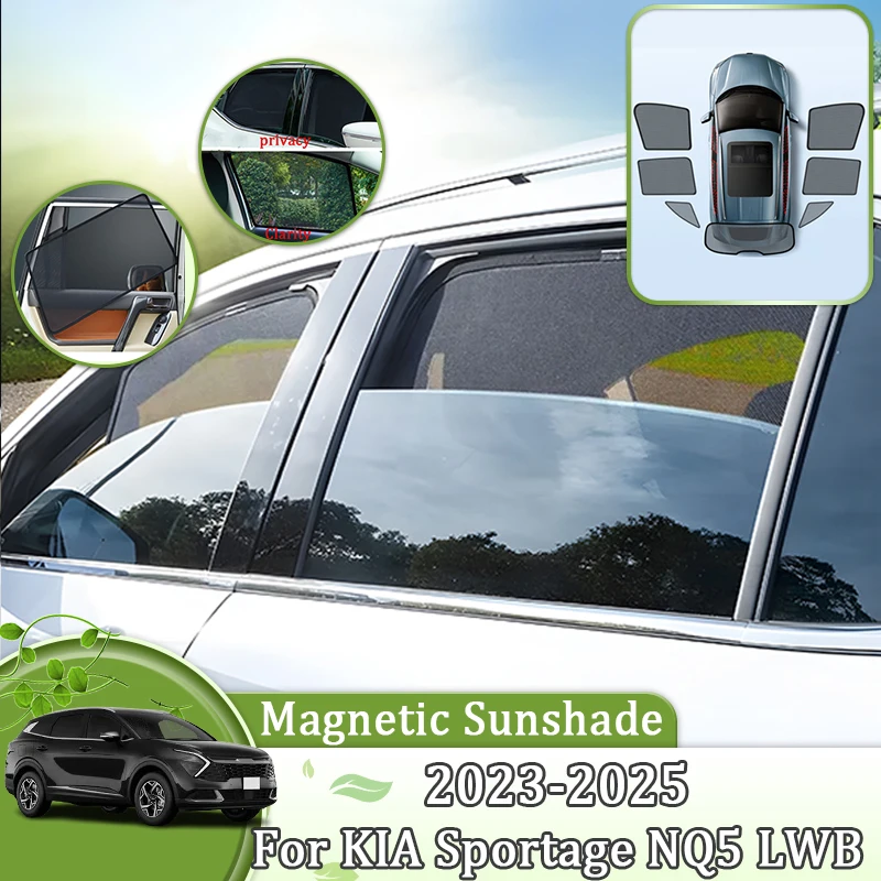 

Magnetic Sunshade For Kia Sportage NQ5 2023 2024 2025 LWB Anti-UV Car Mesh Sun Shades Windshield Window Visors Tools Accessories
