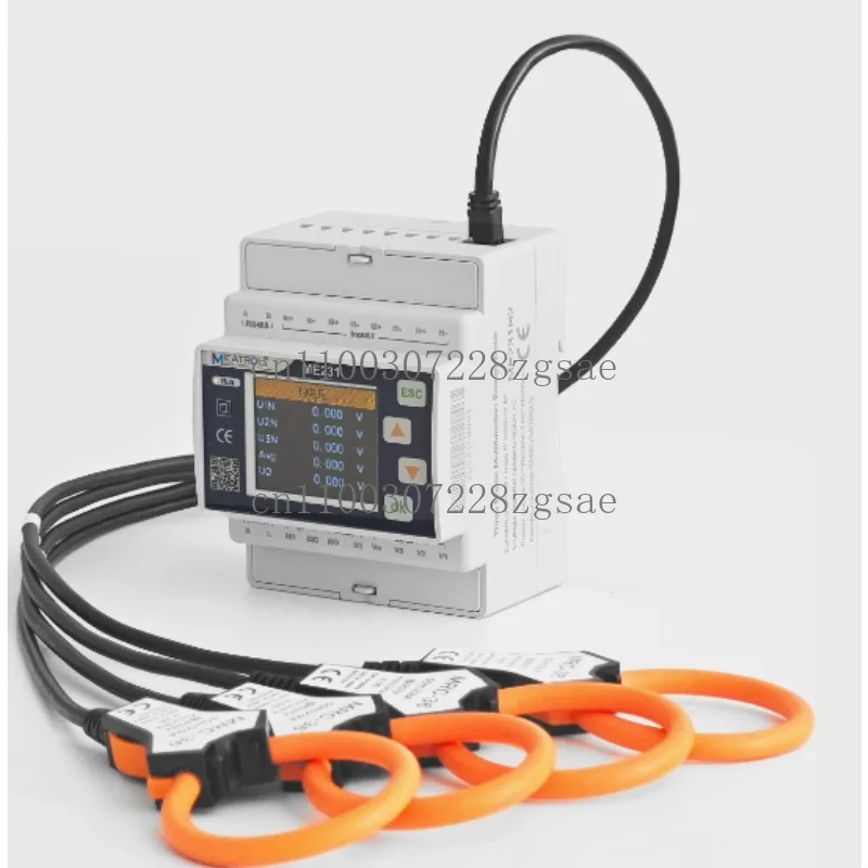 Rail-type three-phase smart meter Roche coil flexible transformer setting, energy metering, power monitoring. In stock