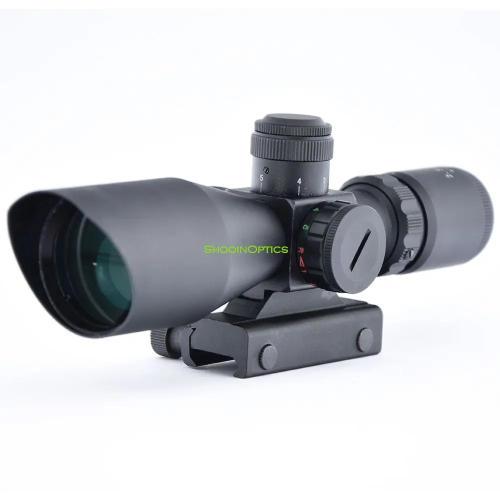 

Shooin Optics 2.5-10x40 Red Greeg Cross Mil Dot Scope With QD 20mm Mount Base Fast Range And Small Range Adjustment