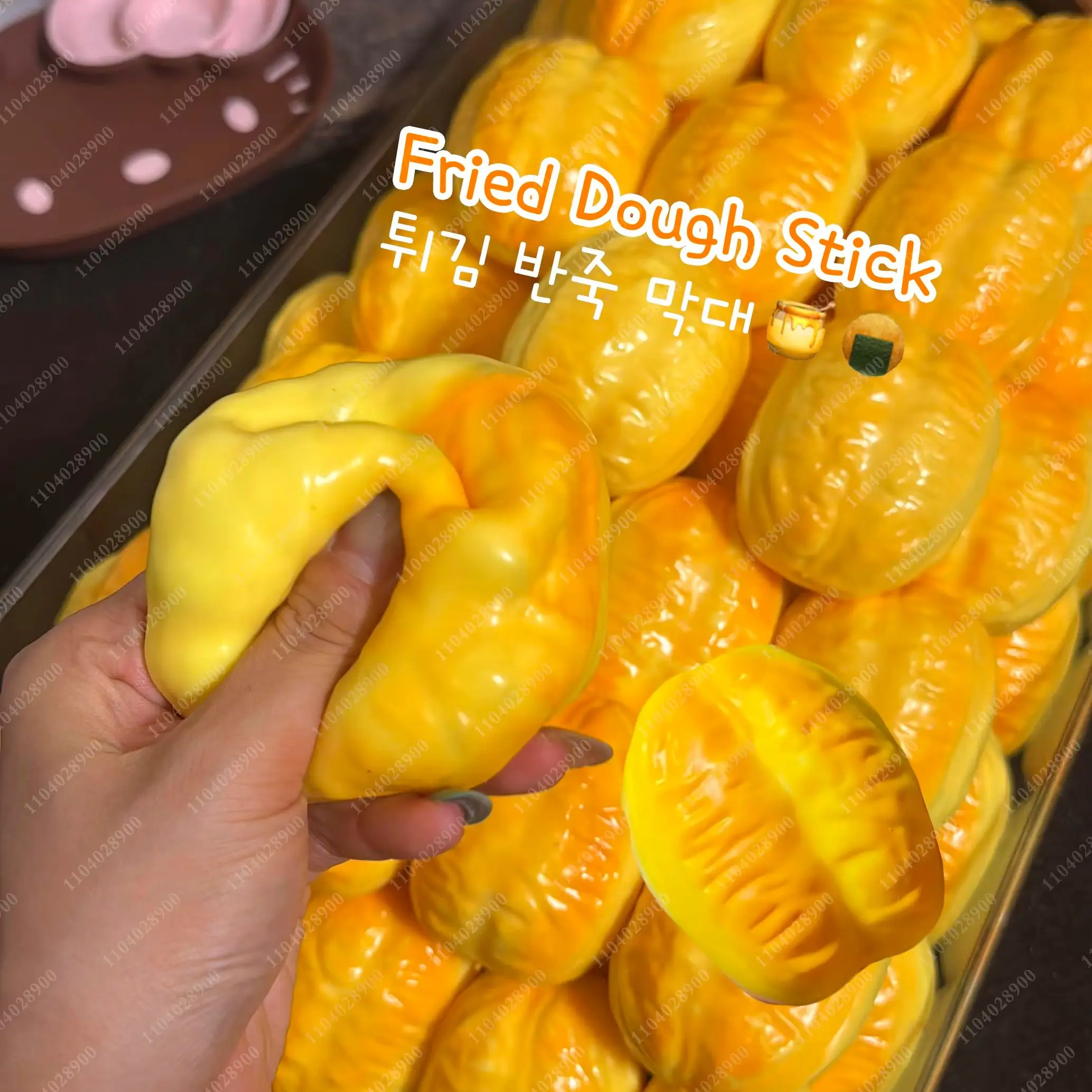 Crunchy Fried Dough Stick Stress Ball Youtiao Squishy Ball Toys Food-Shaped Squeeze Ball ASMR Anti Stress Fidget Toys for Adults