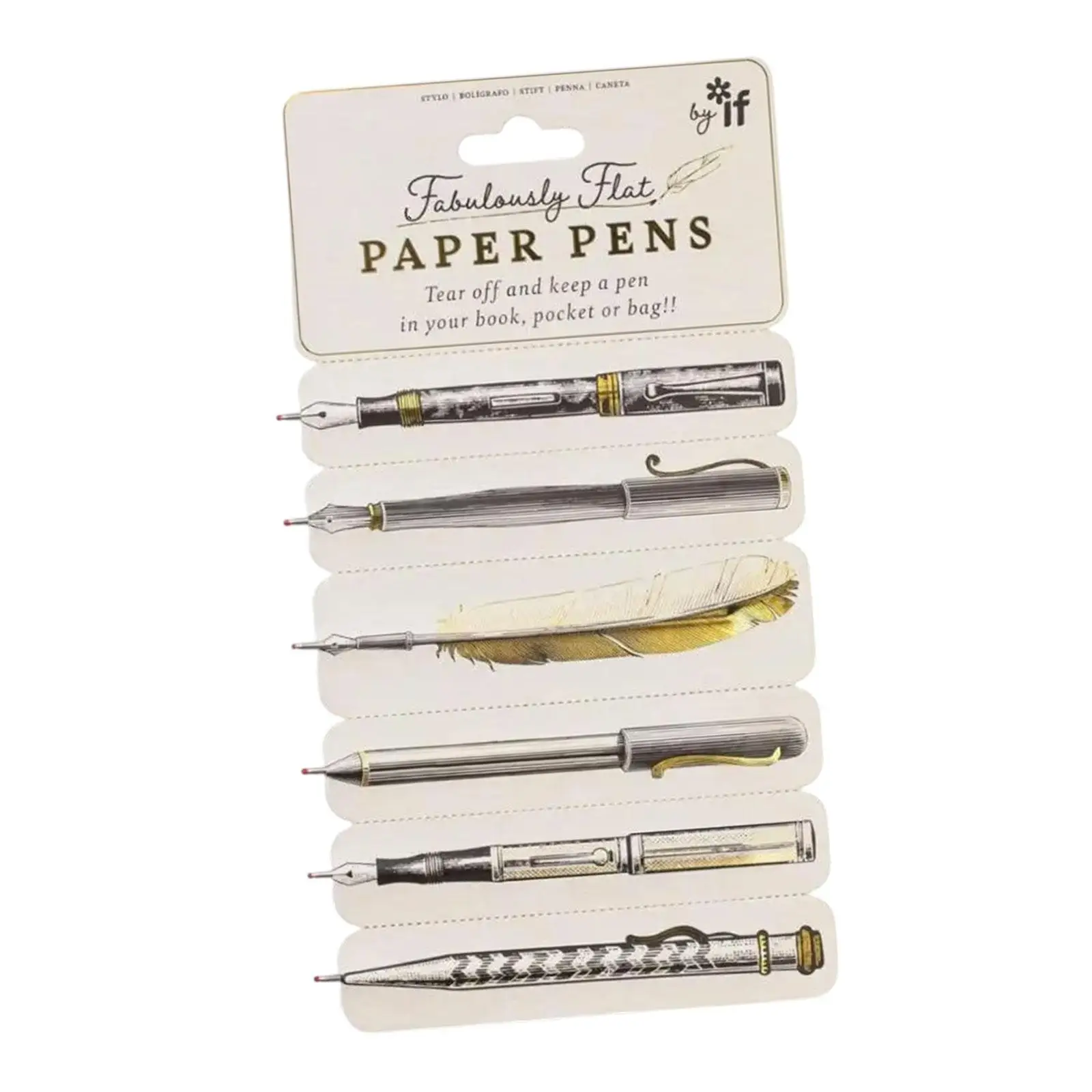 Flat Paper Pen Lightweight Decor Smooth Writing Pen for Gifts Home Writing