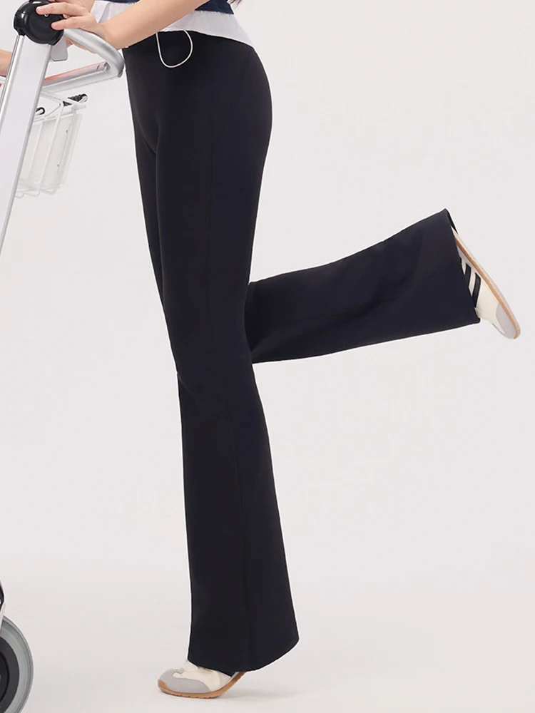 

Naked Feeling Women High Waist Flared Yoga Pants High Elastic Self-Cultivation Breathable Cycling Running Leisure Pilates Pants